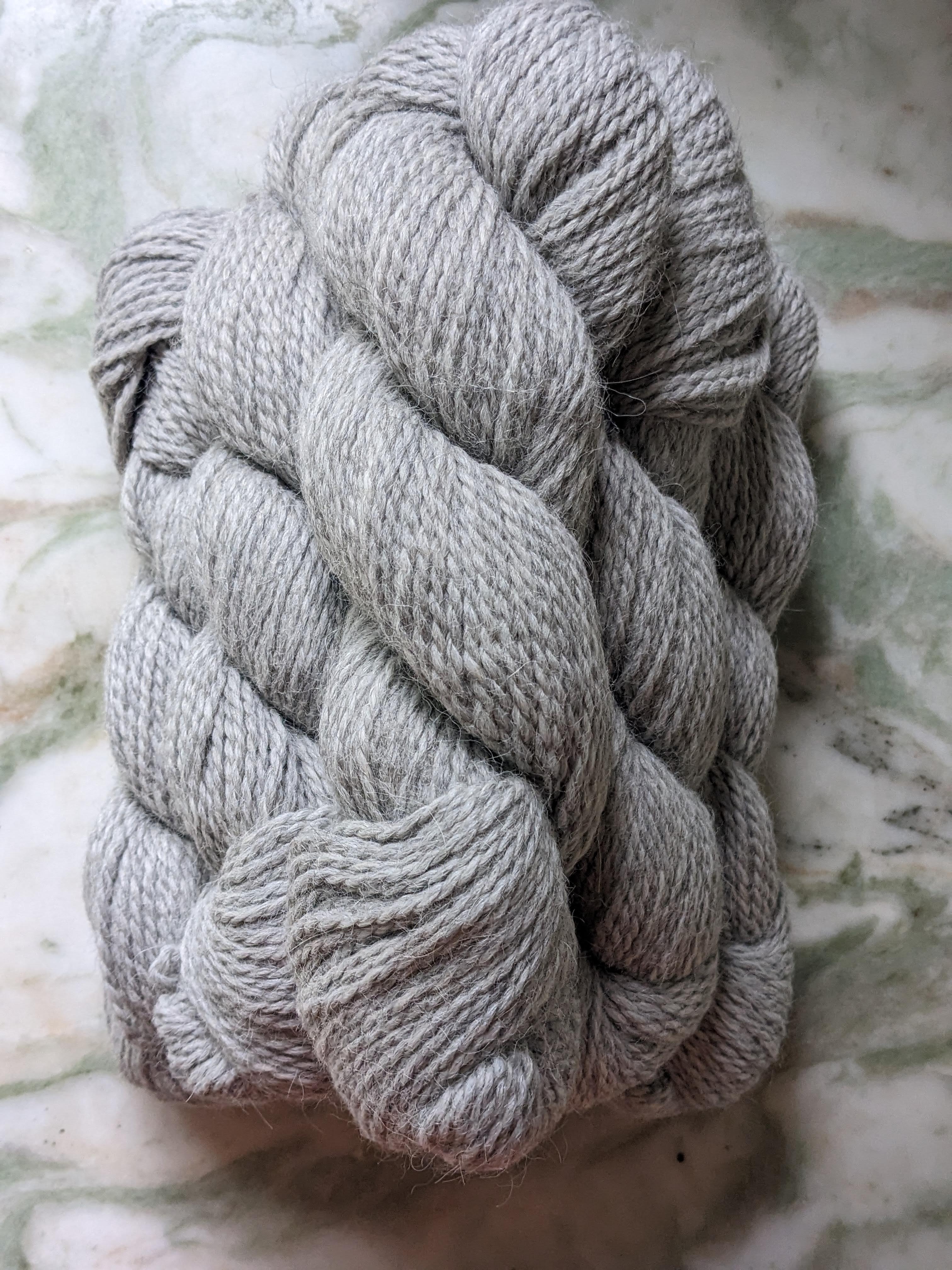 100% Alpaca Yarn - Light Gray