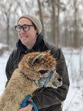 100% Alpaca Hat FELIX - Alpaca Winter Hat in Fawn