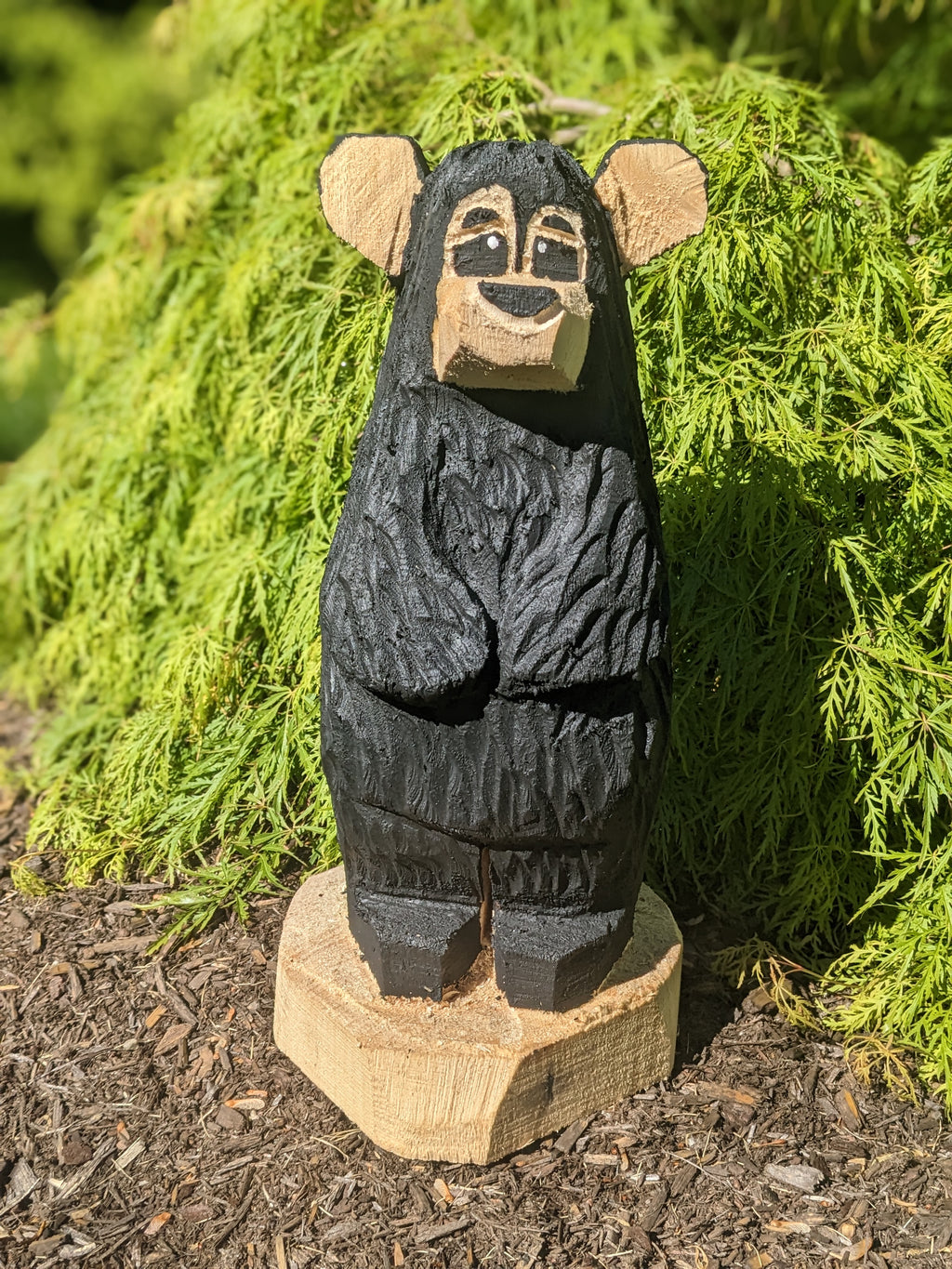Chainsaw Carved Standing Bear (Small)