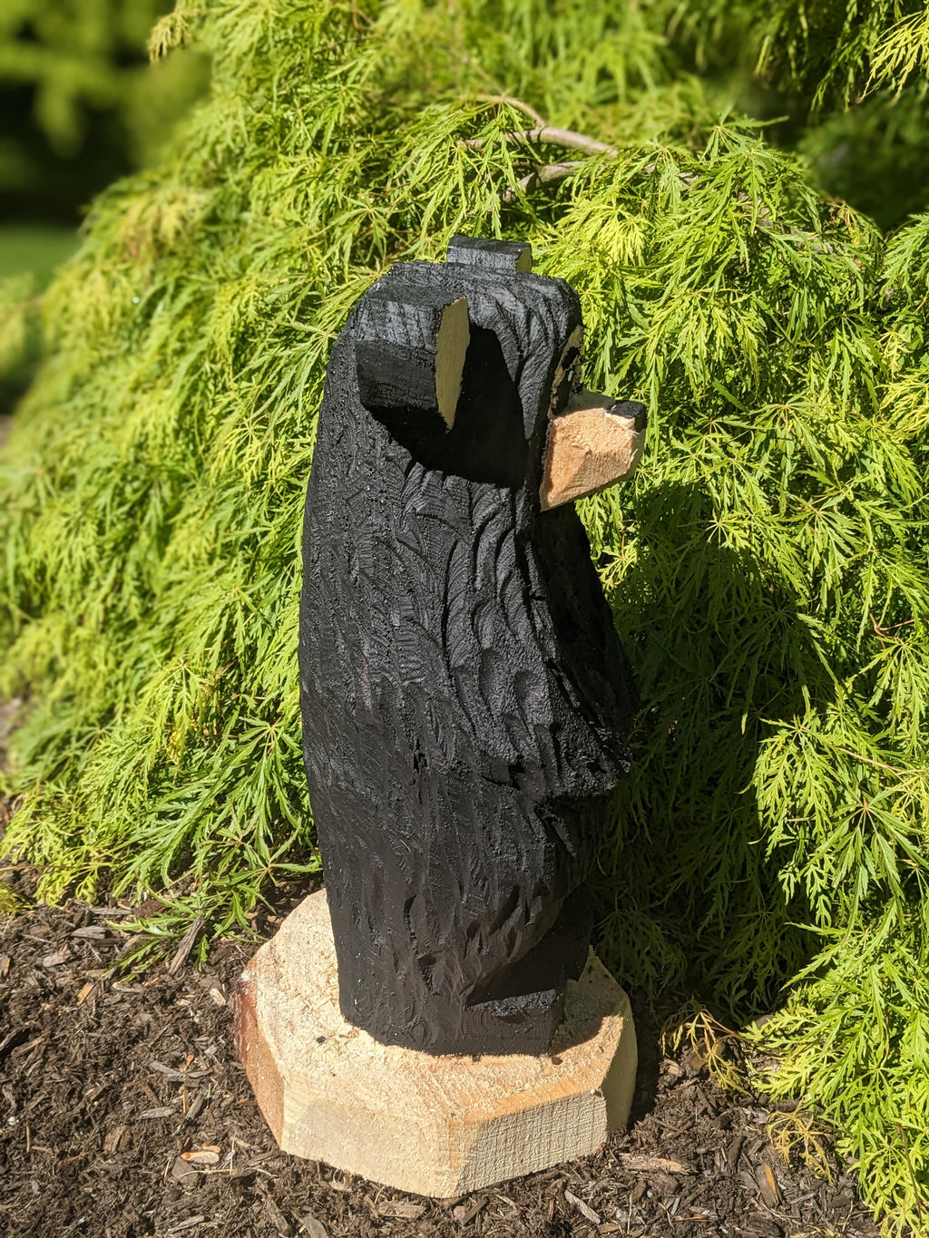 Chainsaw Carved Standing Bear (Small)
