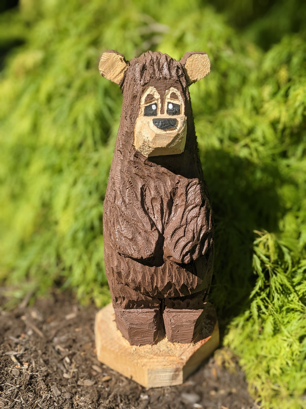 Chainsaw Carved Standing Bear (Small)