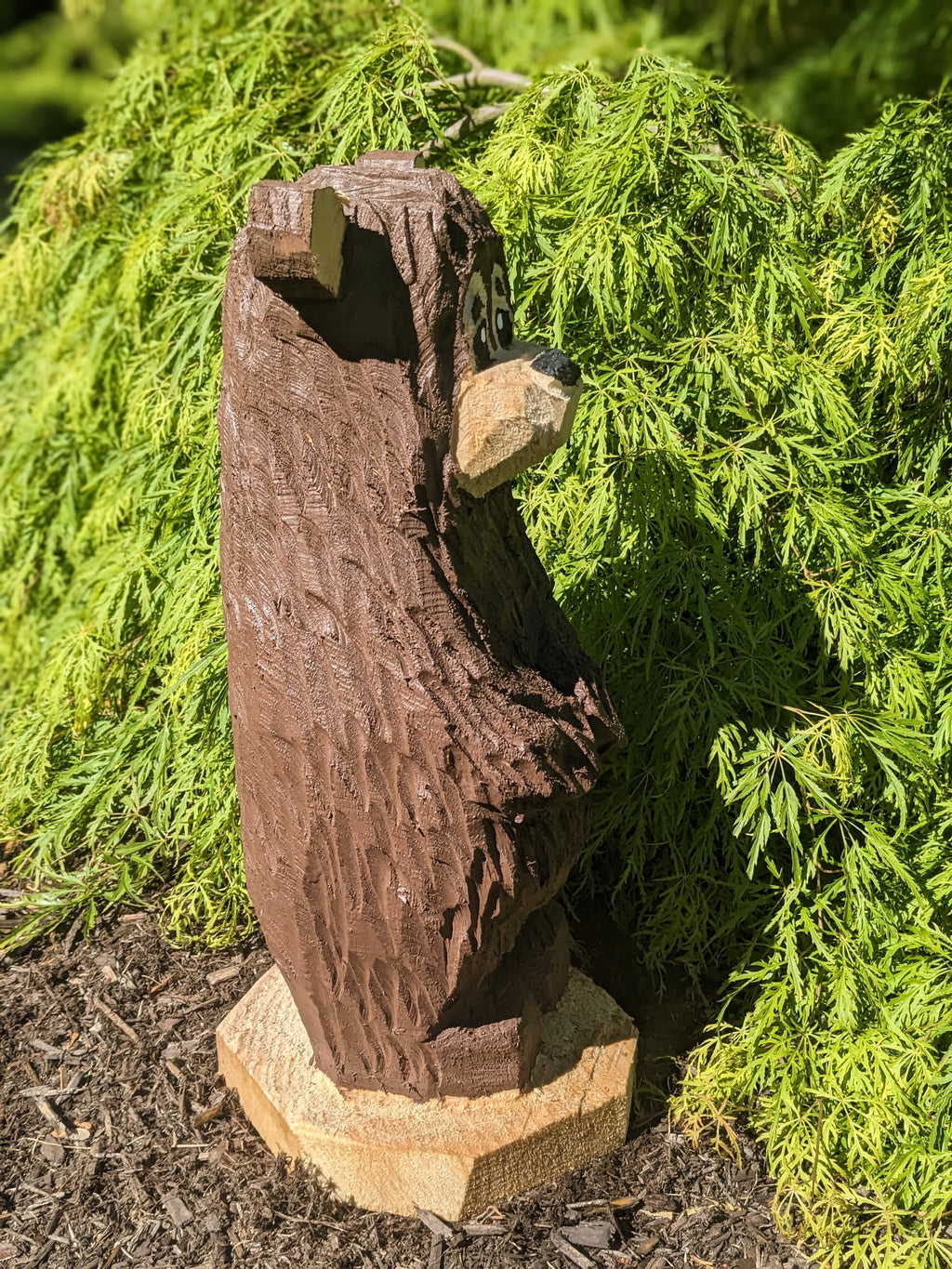Chainsaw Carved Standing Bear (Small)