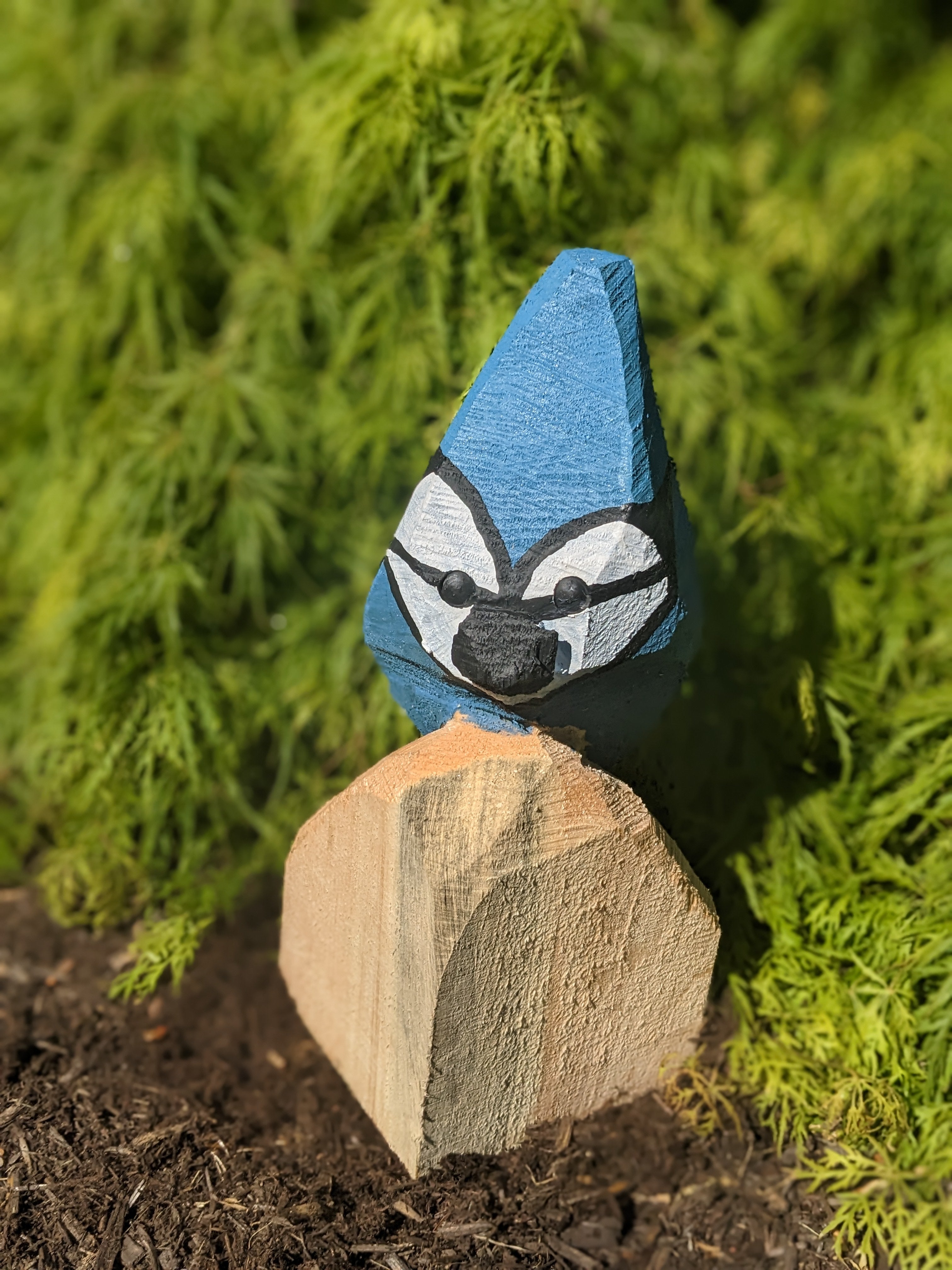 Chainsaw Carved Blue Jay