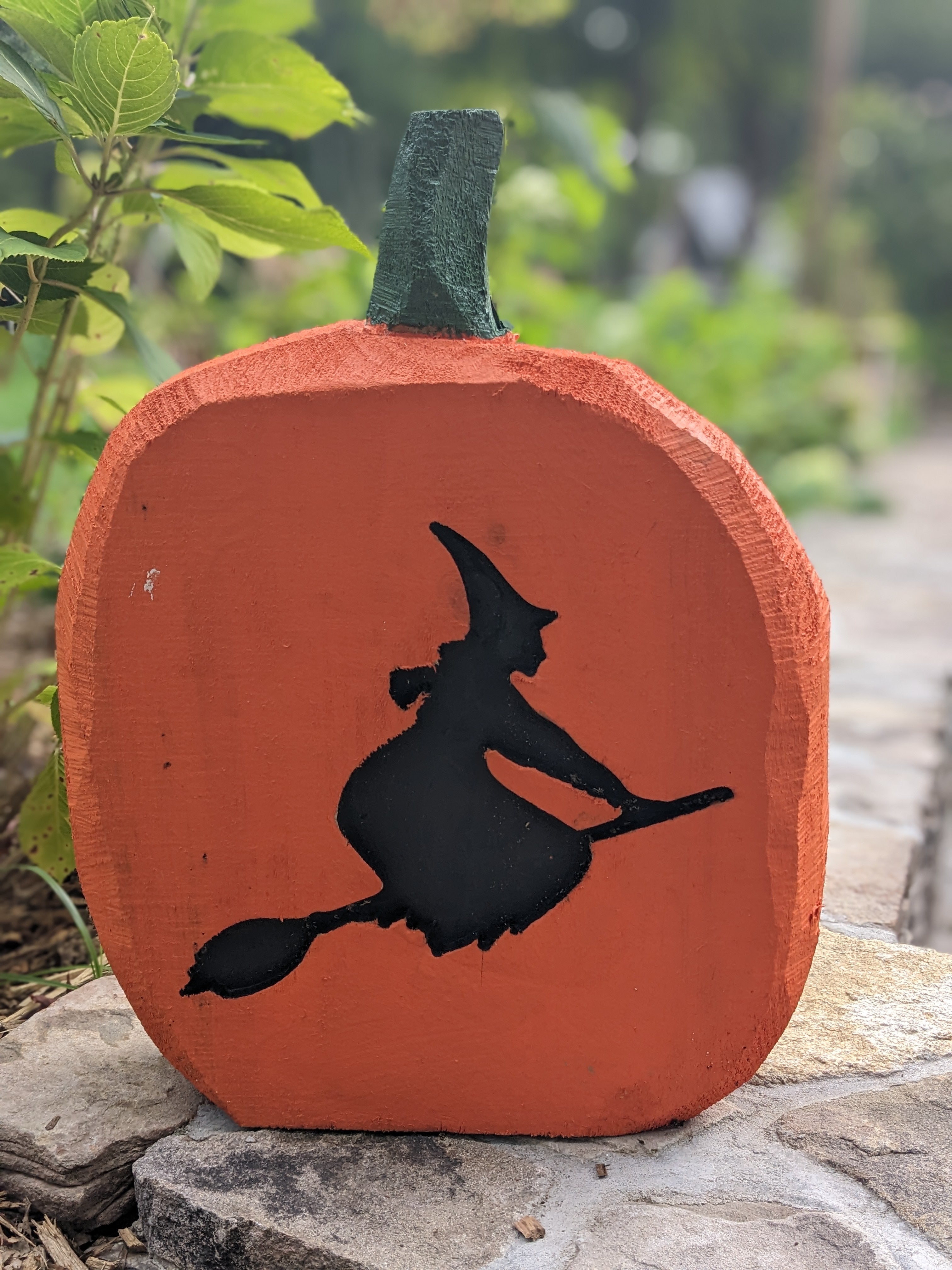 Chainsaw Carved and Engraved Pumpkin