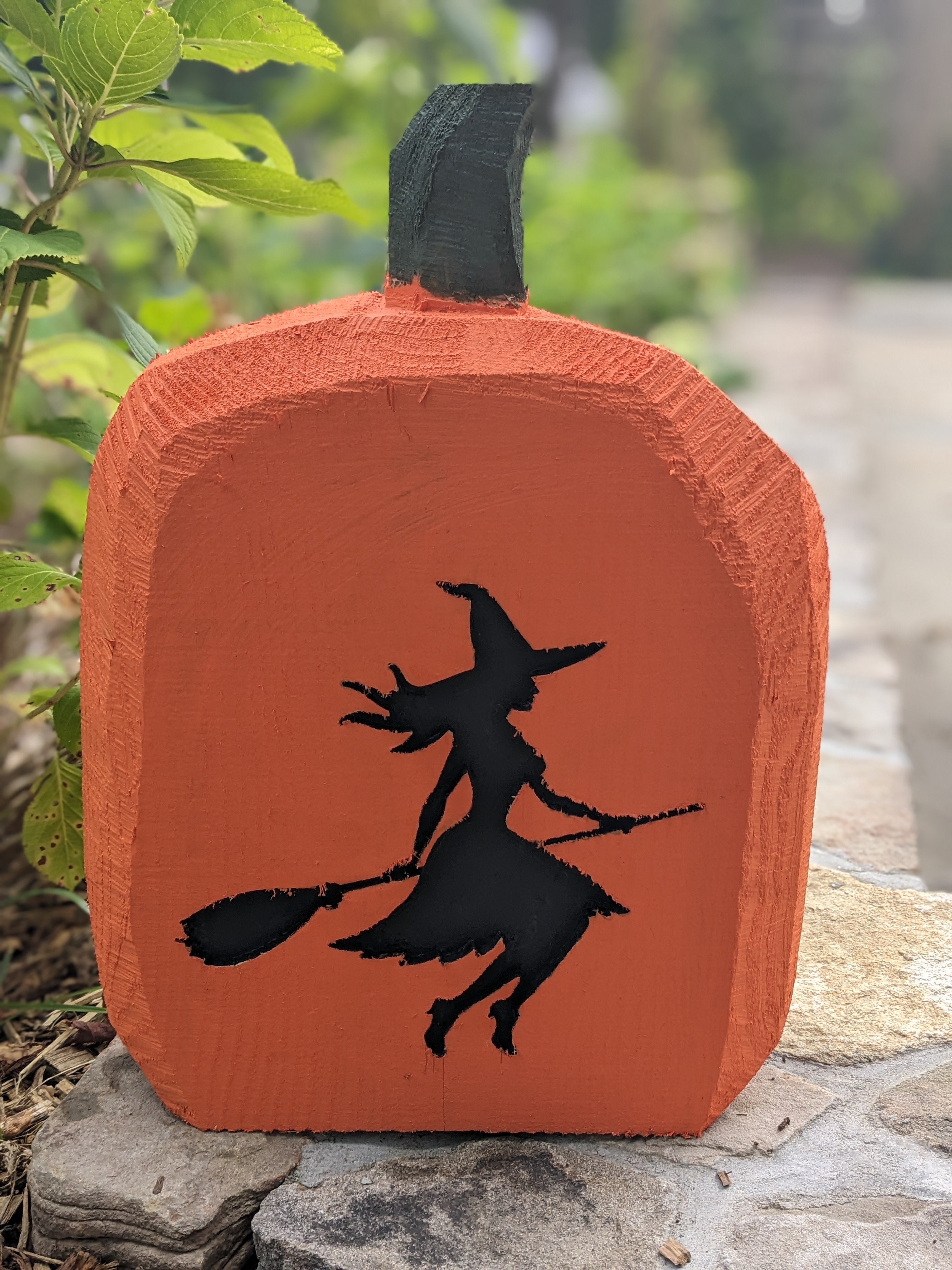 Chainsaw Carved and Engraved Pumpkin