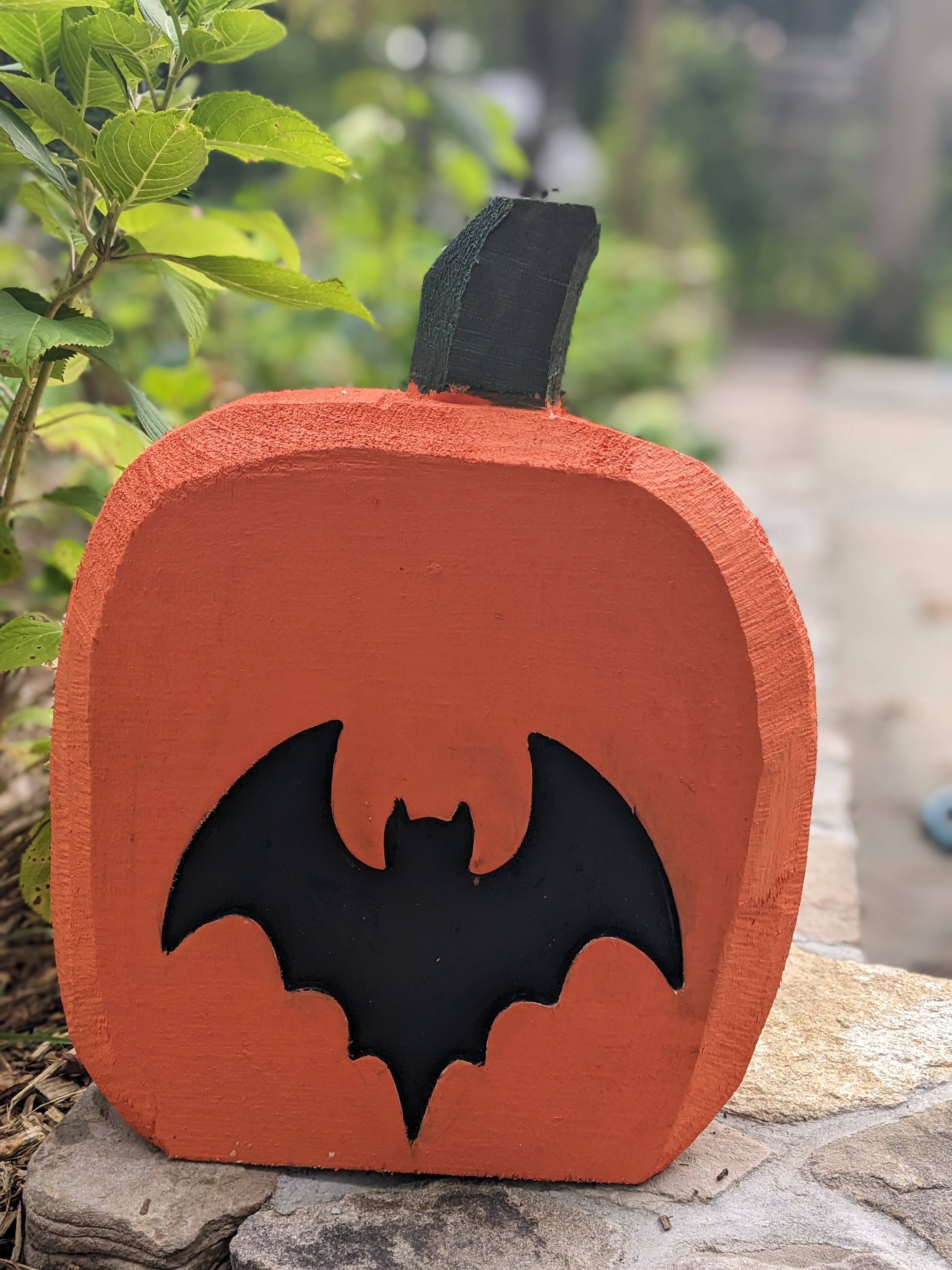 Chainsaw Carved and Engraved Pumpkin